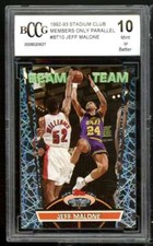 Jeff Malone Card 1992-93 Stadium Club Members Only Parallel #Bt10 BGS BCCG 10