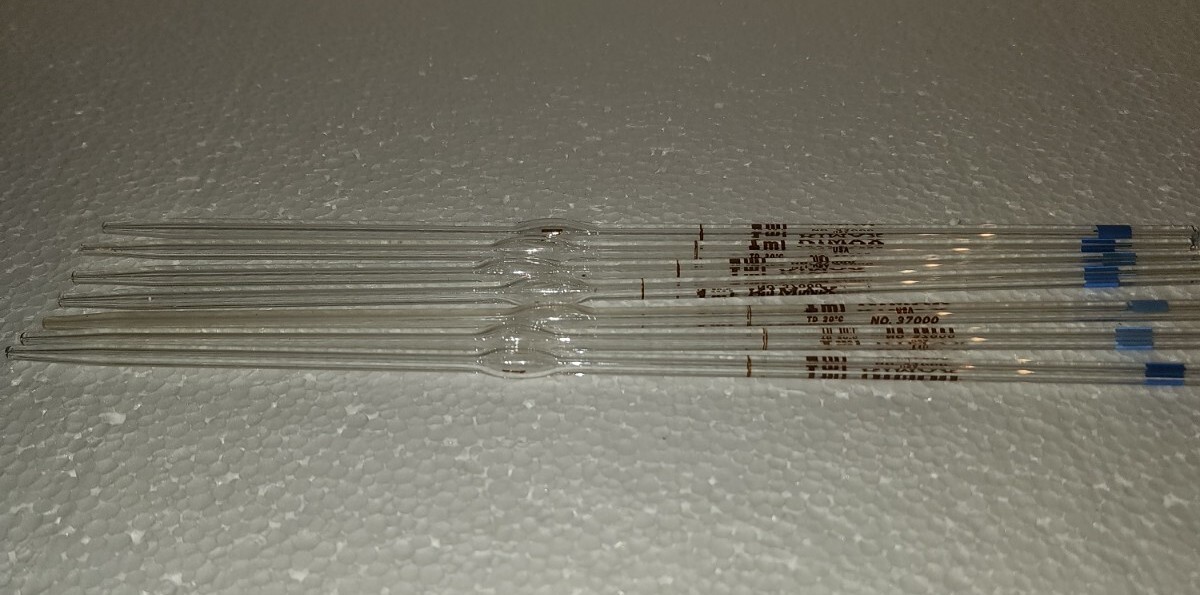 KIMAX Glass Class A 1mL TD Reusable Bulb Volumetric Pipette Pipet 37004