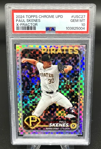 2024 Topps Chrome Update Paul Skenes X-Fractor Debut RC *PSA 10 GEM MT* ROY Pitt