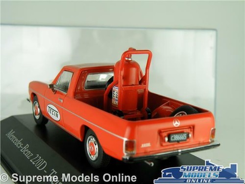 MERCEDES BENZ 220D MODEL VAN PICK UP CAR 1972 RED TECIN 1:43 SCALE IXO + CASE K8 - Picture 3 of 5