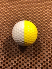 PING GOLF BALL/S-YELLOW/WHITE PING EYE2 3...FIESTA LOGO.....9/10