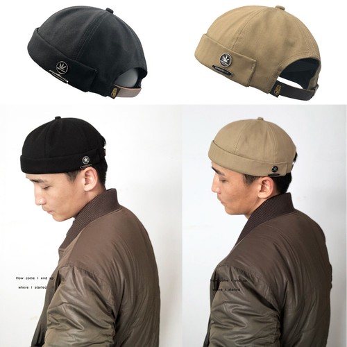 Men's Beanie Hats Retro Brimless Hat 