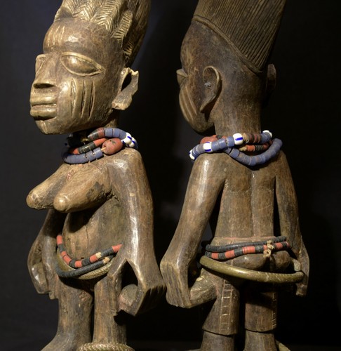 Pareja de gemelos yorubas antiguos - Ibeji - Nigeria - Imagen 7 de 10