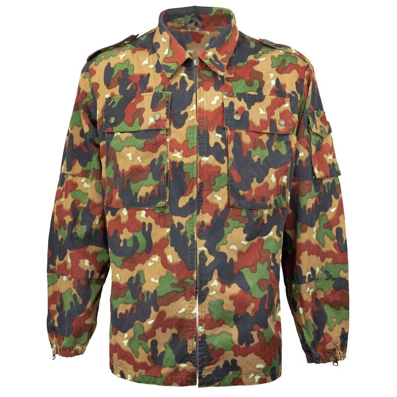 Swiss Alpenflage M83 Camo Lightweight Combat Jacket Size L, Grade 1 Ex,free ship