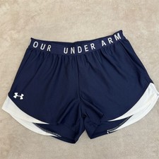 Under Armour Women's Play Up 3.0 Shorts Navy Blue Size M Activewear