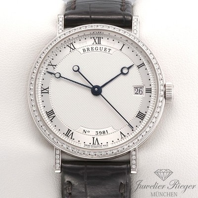 Breguet Classique 9068 33 mm Weissgold 750 Diamanten Automatik Gold Damen Herren