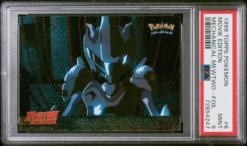 Mechanical Mewtwo #6 Foil (Sandpaper Finish) 1999 Topps Pokemon The Movie PSA 9