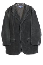Ralph Lauren Black Corduroy Men's Long Sports Coat Blazer XL