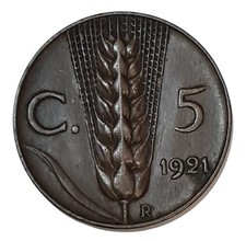 ITALIEN ITALIA ITALY 5 CENTESIMI 1921 VITTORIO EMANUEL III.