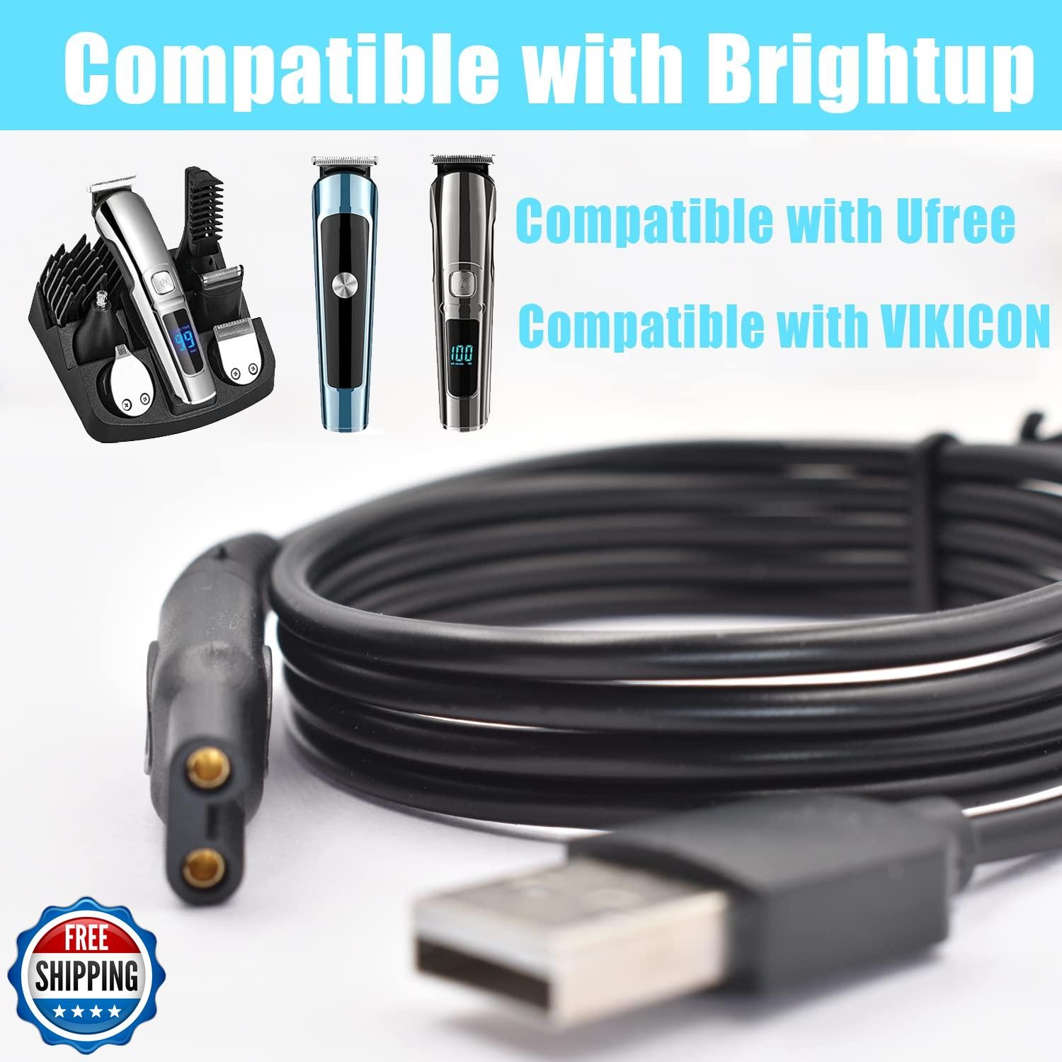 BOEEA Charger Cable Compatible with Ufree/Brightup/VIKICON Beard Trimmer All-