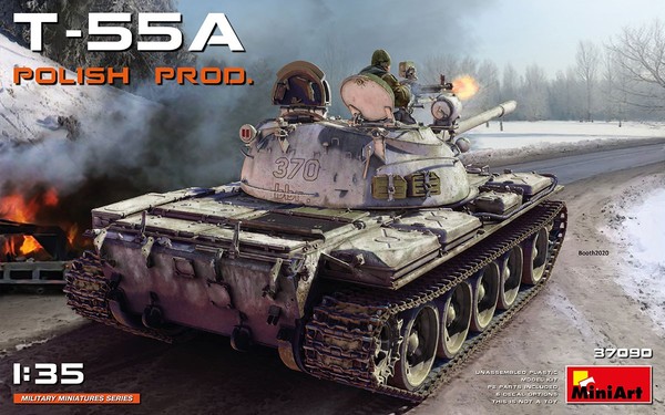 T-55A Polish Production Tank 1:3 5 Kunststoff Modell Kit Miniart-image