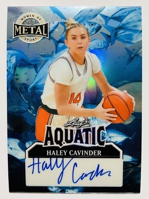 2025 Leaf Metal Women of Sport #A-HC2 HALEY CAVINDER Aquatic Auto 1/1    