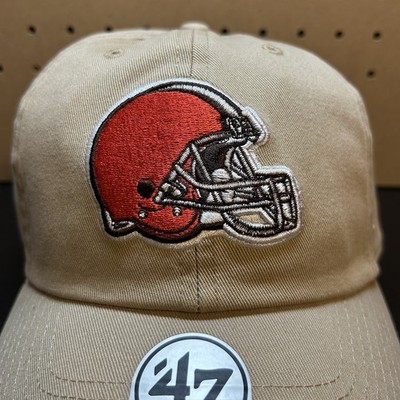 Cleveland Browns Hat Cap Strap Back Tan 47 Brand Adjustable NFL