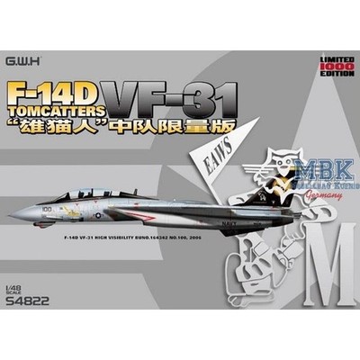 GREAT WALL HOBBY GWH-S4822 Grumman F-14D Tomcat VF-31 ''Tomcatters''