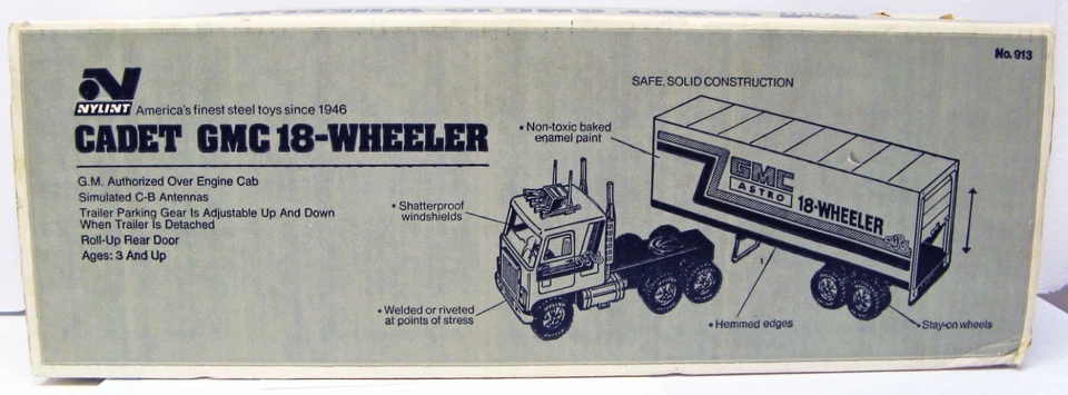 Cadet GMC 18-wheeler GTE semi truck - trailer Nylint 913 USA MB - Image 2 of 3