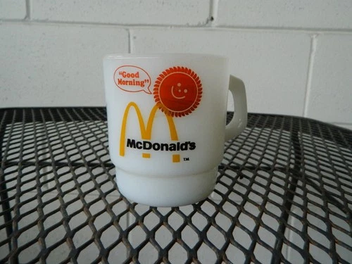 Vintage Anchor Hocking Fire King" McDonald's" Good Morning Sunshine Cup Mug