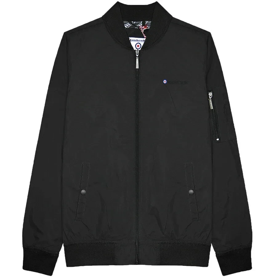 Lambretta Windbreaker Bomber Jacket Mens XL BLACK Lightweight Full Zip Top
Opens in a new window or