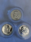 💥1955-57💥Lot of 3 💥Franklin Proof Half Dollars💥 90% Silver💥