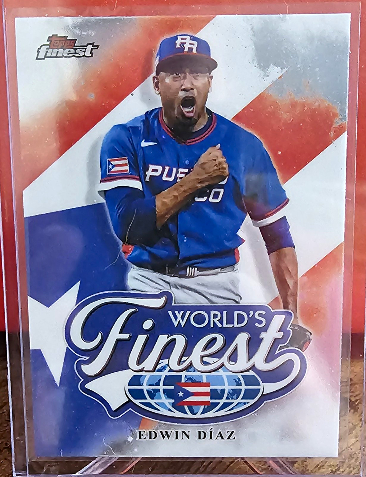 2026 Topps Finest World's Finest Edwin Diaz Team Puerto Rico Refractor #WF-30