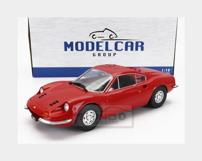 Ferrari Dino Rouge 1/18 ANSON 61150 – Miniature Voiture De Sport Métal – Boîte Abîmée