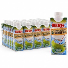 Iberia 100 Pure Organic Coconut Water, 11.1 fl. oz. Pack of 24 