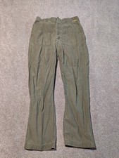 Vintage US Army Pants Mens 34x33 31x31 Cotton Sateen OG-107 Military 60s 70s