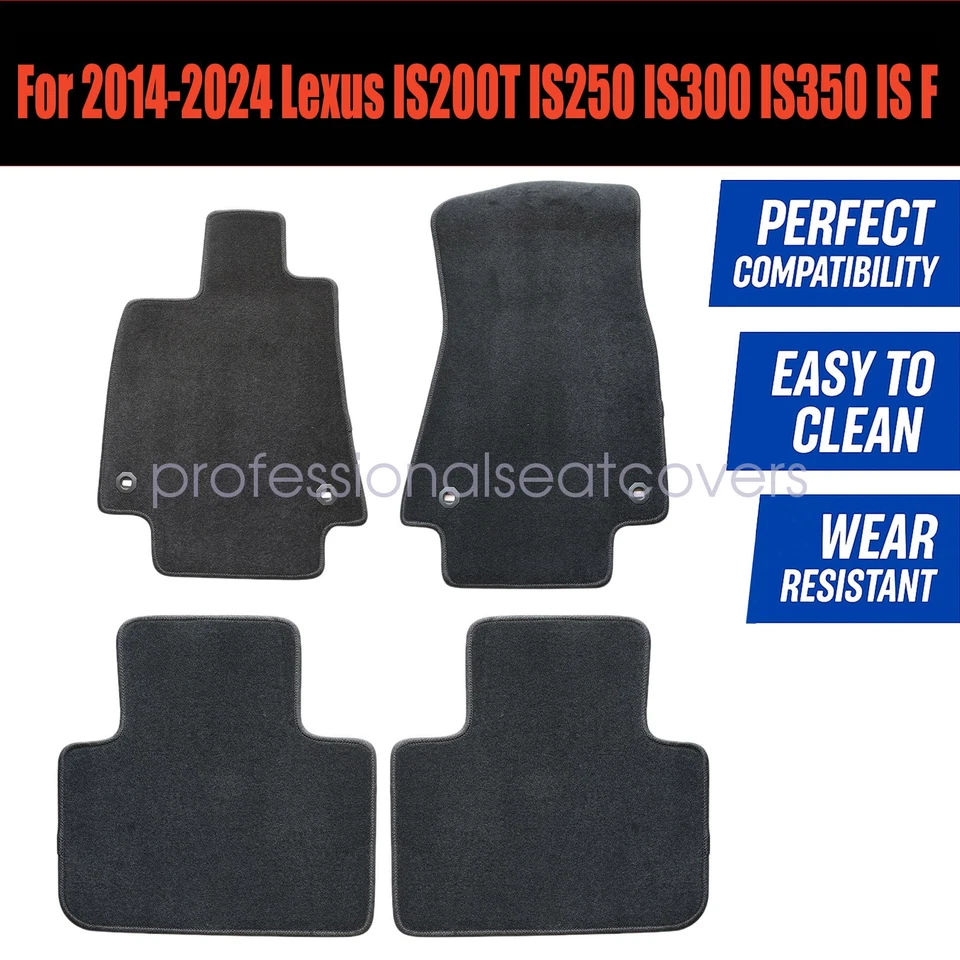 Alfombrillas delanteras y traseras para Lexus IS250 IS300 IS350 IS F 2014-2024 terciopelo Foto 3 de 4