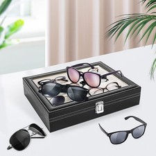 8 Grids Eyeglass Sunglasses Glasses Storage Case Display Shop Box Case
