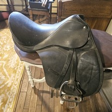 18  English Silver Fox Leather Horse Saddle R...