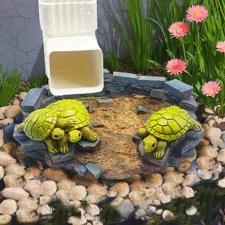 Turtle Splash Block - Decorative Resin Gutter Downspout Diverter, 9” x 6.7”, ...