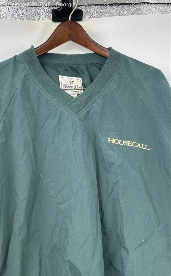 Chaqueta cortavientos suéter verde Grand Slam para hombre XL vintage Foto 2 de 4