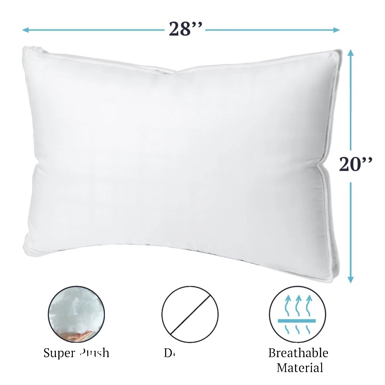 Relleno de algodón 100% Dreams Almohadas de cama