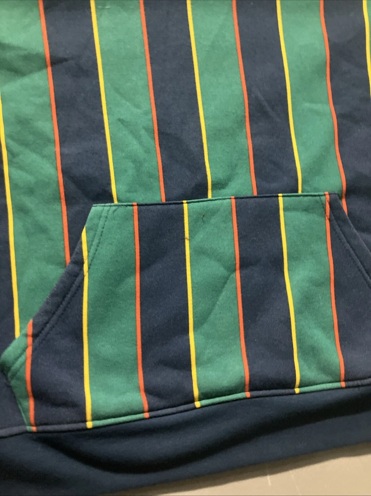 VETEMENTS Felpa con cappuccio Trademark Brooklyn Cloth Mfg Co a righe verde multicolore pullover media