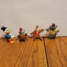 Vintage 1991 Kelloggs Disney Figures Set 4 Baloo Tummi Dale Scrooge Cereal Prem