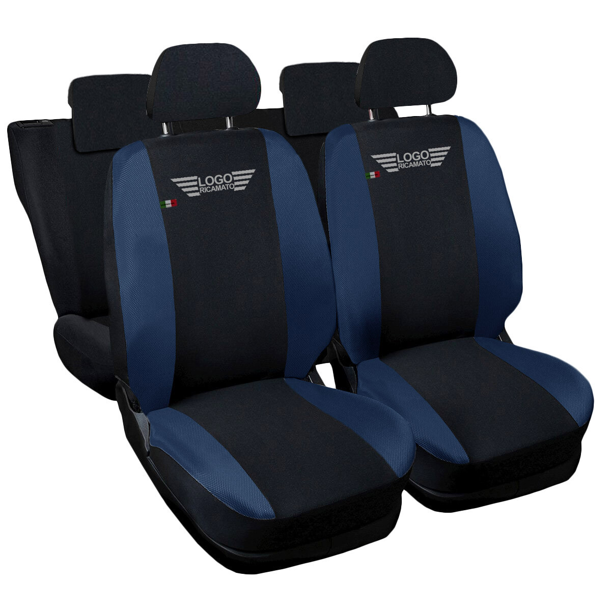 COMPRISEDILI COMPATIBILI MINI HYBRID LOGO RICAMATO FODERA NERO BLU SCURO