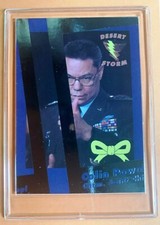COLIN POWELL Desert Storm 1991 *ERROR* Foil Card & Corrected Version SUPER RARE!