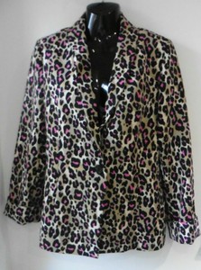 pink leopard blazer
