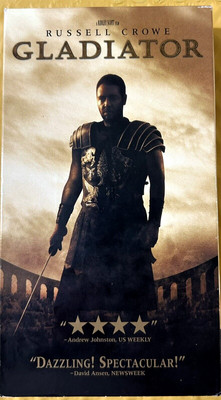 Gladiator 2000 VHS Tape Starring Russell Crowe Sold By Blockbuster Video