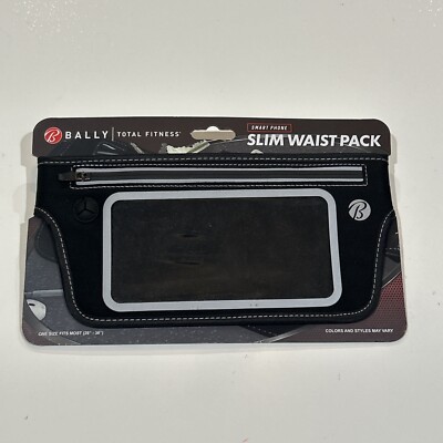 Bally Black Neoprene Clear Screen Window Smart Phone Slim Waist Pack