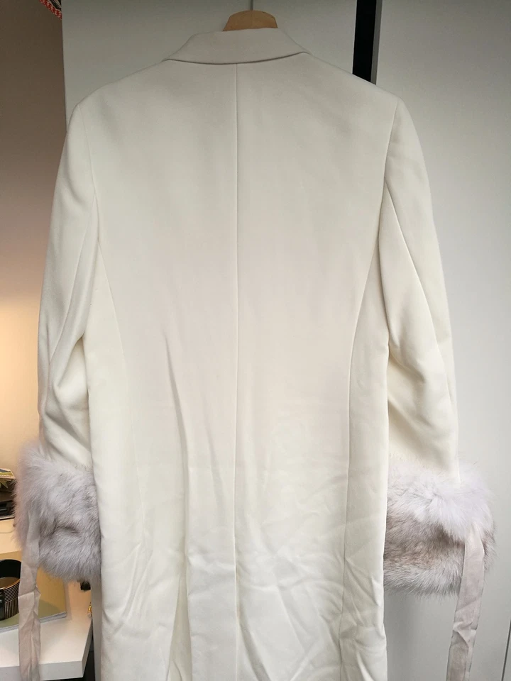NWT 3.1 Phillip Lim white 100% Finnish fox fur sleeve coat US10/UK12/EU42 £1795 - Image 4 of 4
