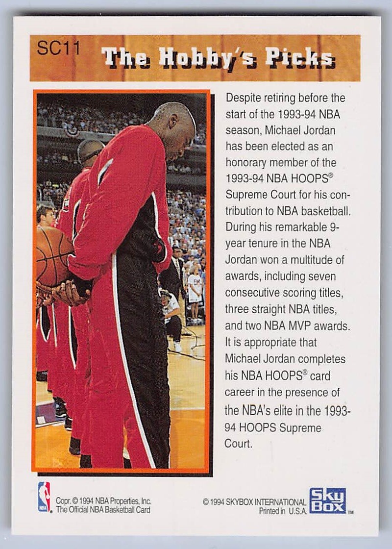 ◇JORDAN ジョーダン インサート NBA MICHAEL JORDAN 1993-94 NBA