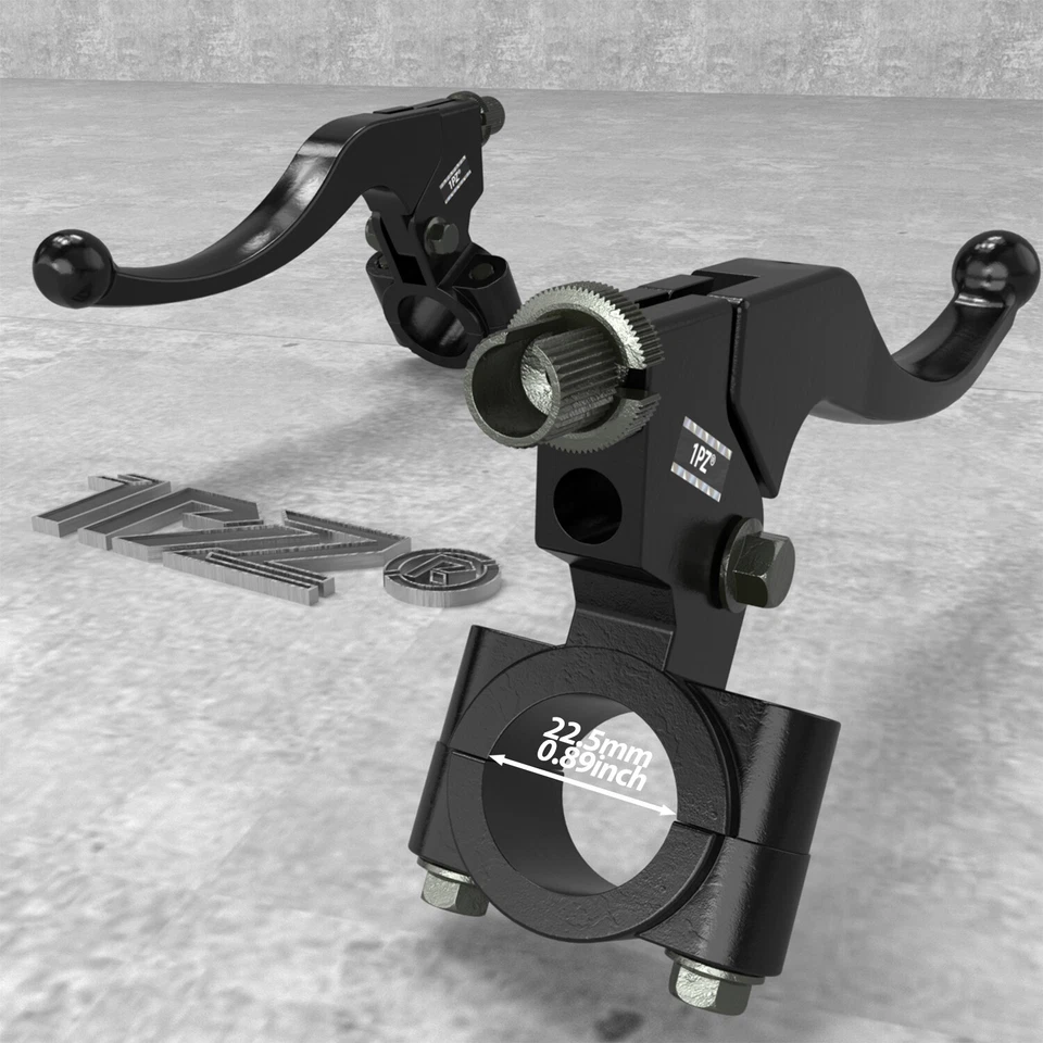 Shorty Black Clutch & Drum Brake Lever Perch Assembly Yamaha 7/8" 22mm Handlebar - Image 3 of 4