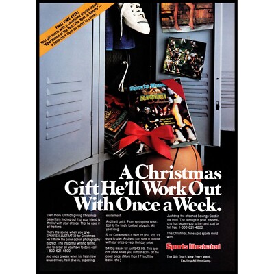 1985 Sports Illustrated Subscription Offer Vintage Print Ad Locker Wall Art