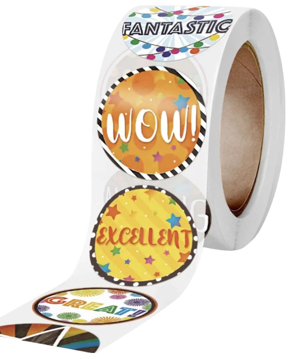 Positive Encouragement Reward Stickers 2.5cm 50/100pc Teacher Kids Merit Award