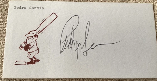 PEDRO GARCIA Personally Autographed Signed MLB BREWERS TIGERS JAYS Card FreeShip