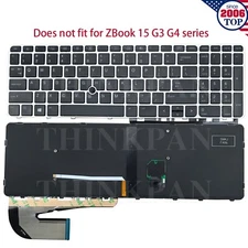 US Backlit Keyboard w/ pointer For HP EliteBook 850 755 G3 G4 ZBook 15u G3 G4