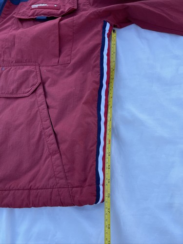 Vntg Tommy Hilfiger Jeans Windbreaker Jacket Hoodie Insulated Pullover Anorak XL - Picture 13 of 22