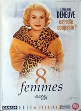 8 FEMMES / 8 DAMEN - CATHERINE DENEUVE - ORIGINAL GROSSFIGUR ROLLPLAKAT