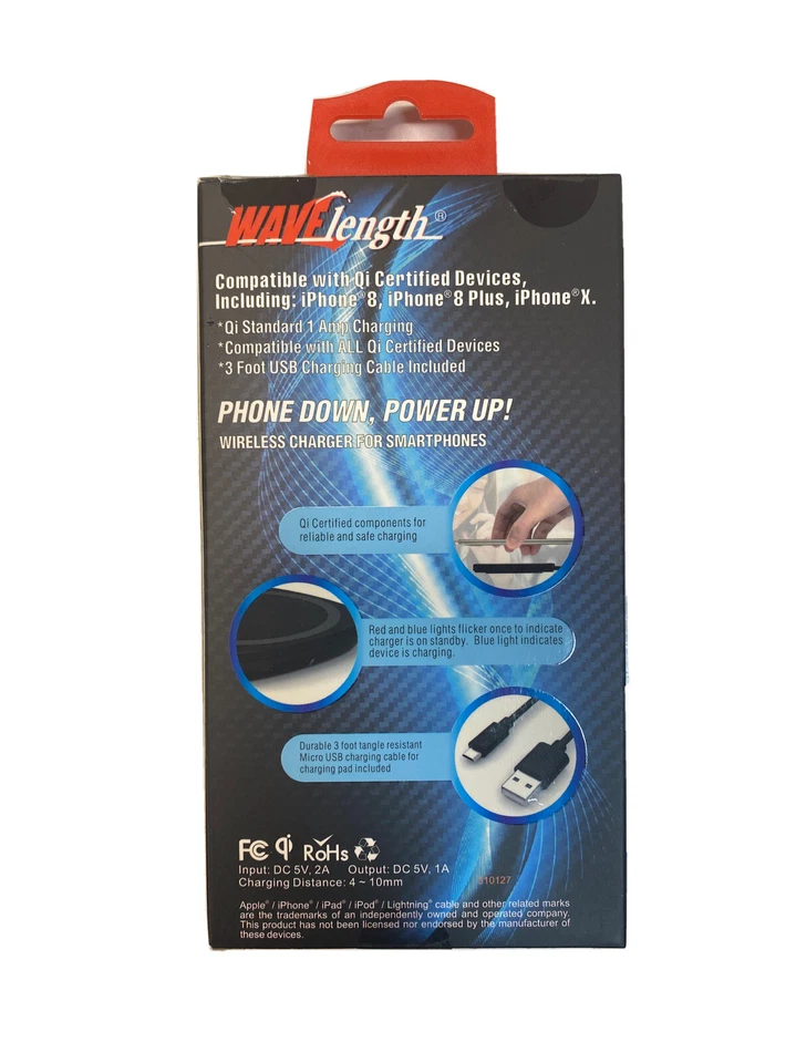 Wavelength Wireless Charger with Micro USB Cable - BRAND NEW - - Image 2 of 2