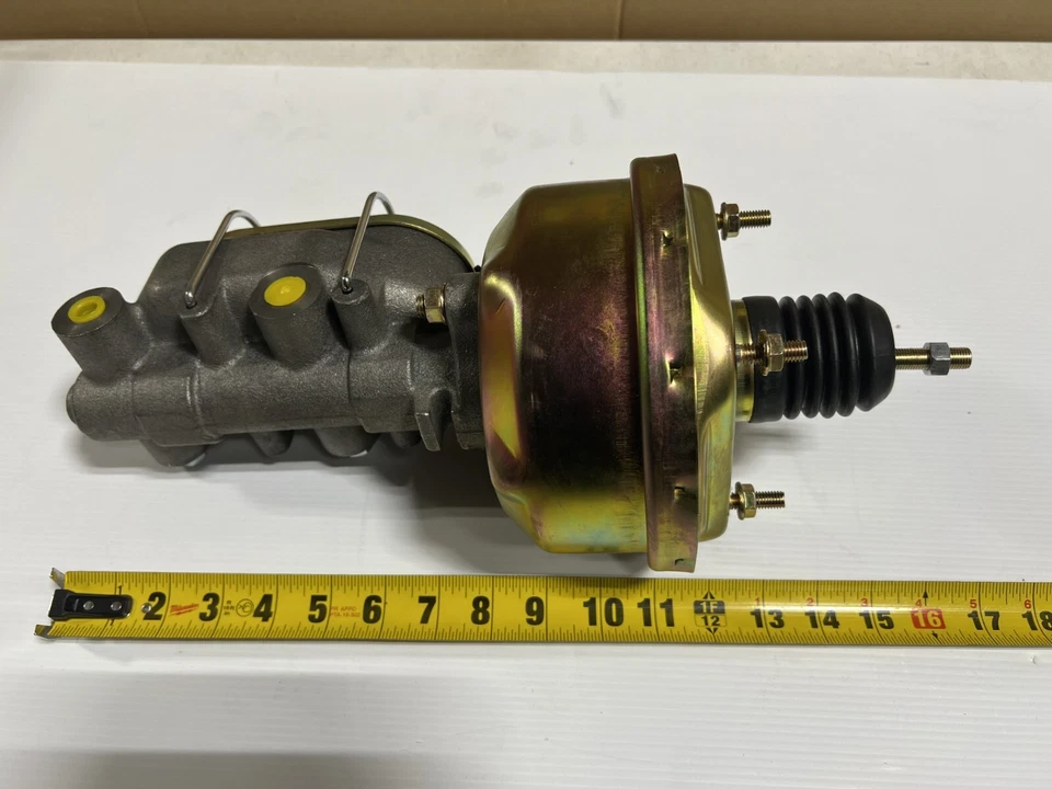 Pedal de refuerzo de freno eléctrico para automóvil Chevy 1937-48 conjunto de cilindro maestro varilla de calle Foto 2 de 3